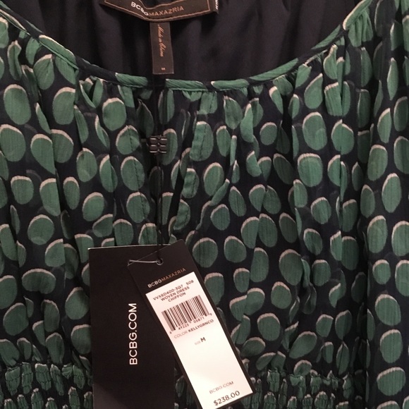 BCBGMaxAzria Polka Dot Boho Dress, New with Tags! - Picture 5 of 6